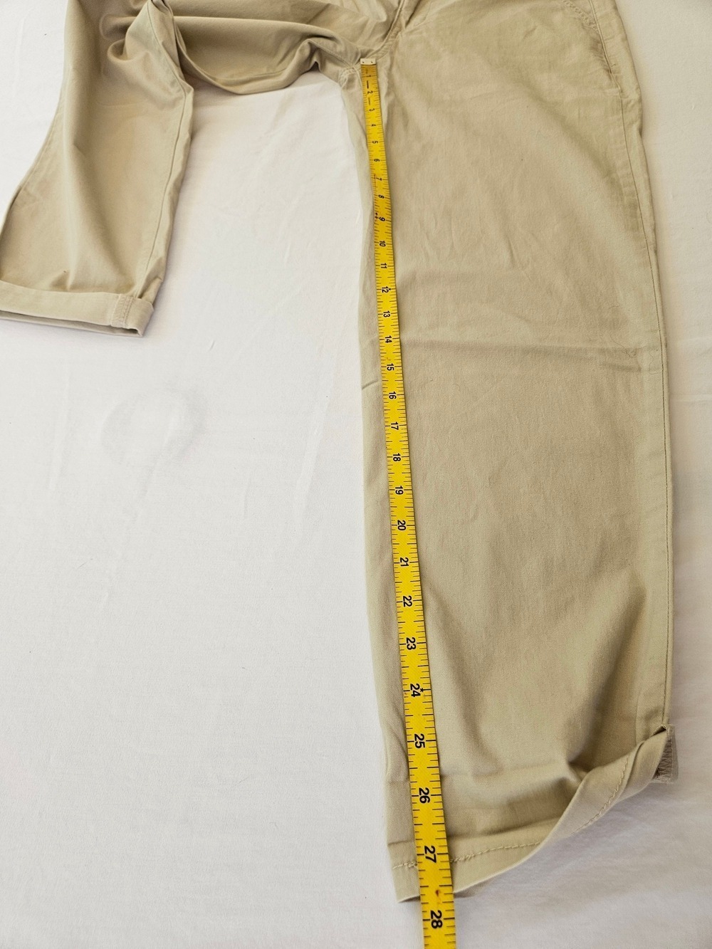 Kensie Jeans Beige Mid-Rise Chino Trousers NWT Size 6 Ankle Crop Pants Stretch - Picture 4 of 9